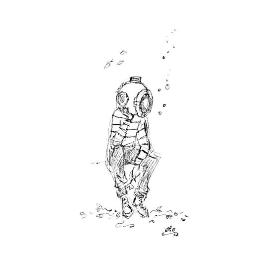 Lonely diver